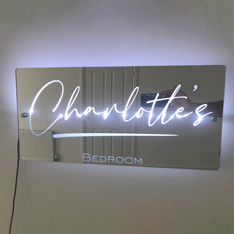 Personalized Name Mirror Led Light